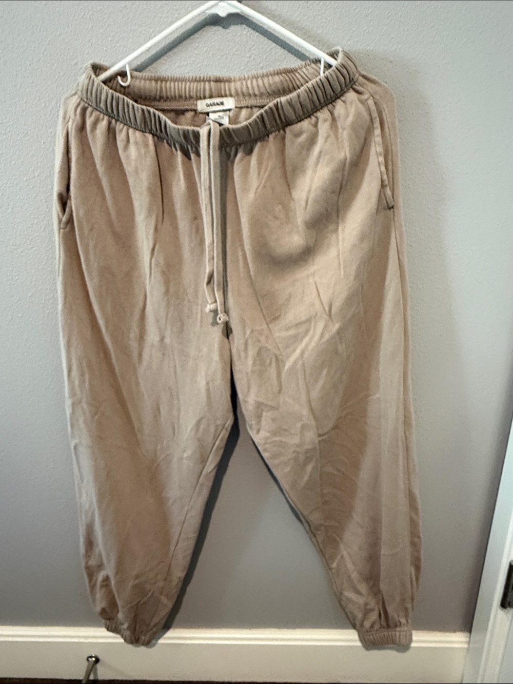 Garage M Taupe Elastic Waist Joggers